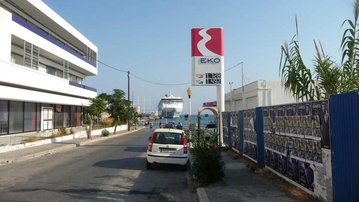 Ceny benzyny na Rodos