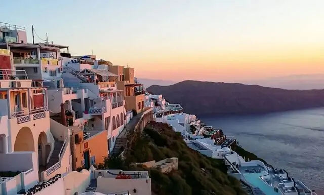 Miasto Imerovigli, wyspa Santorini, Grecja