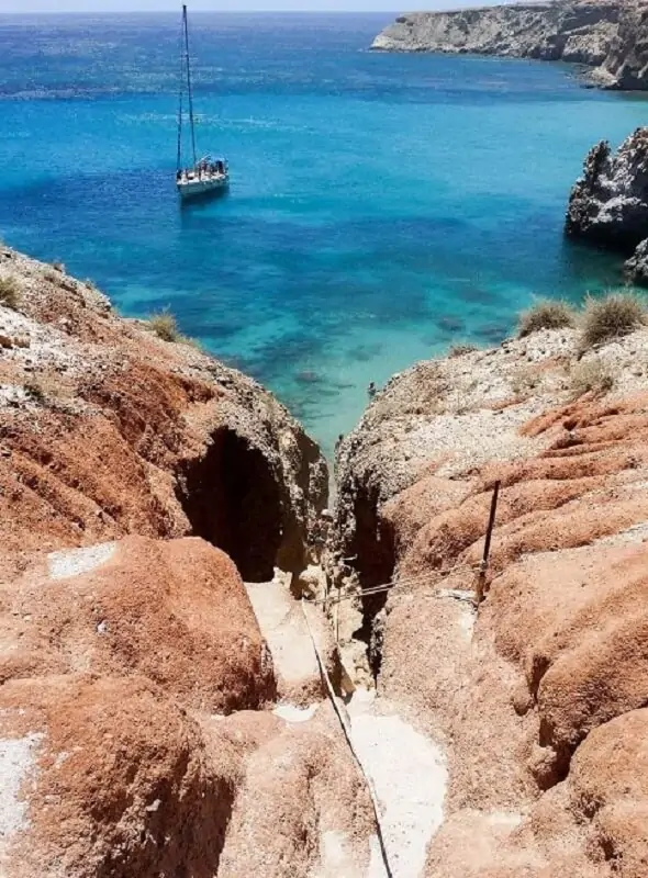 Plaża Tsigrado, wyspa Milos, Grecja
