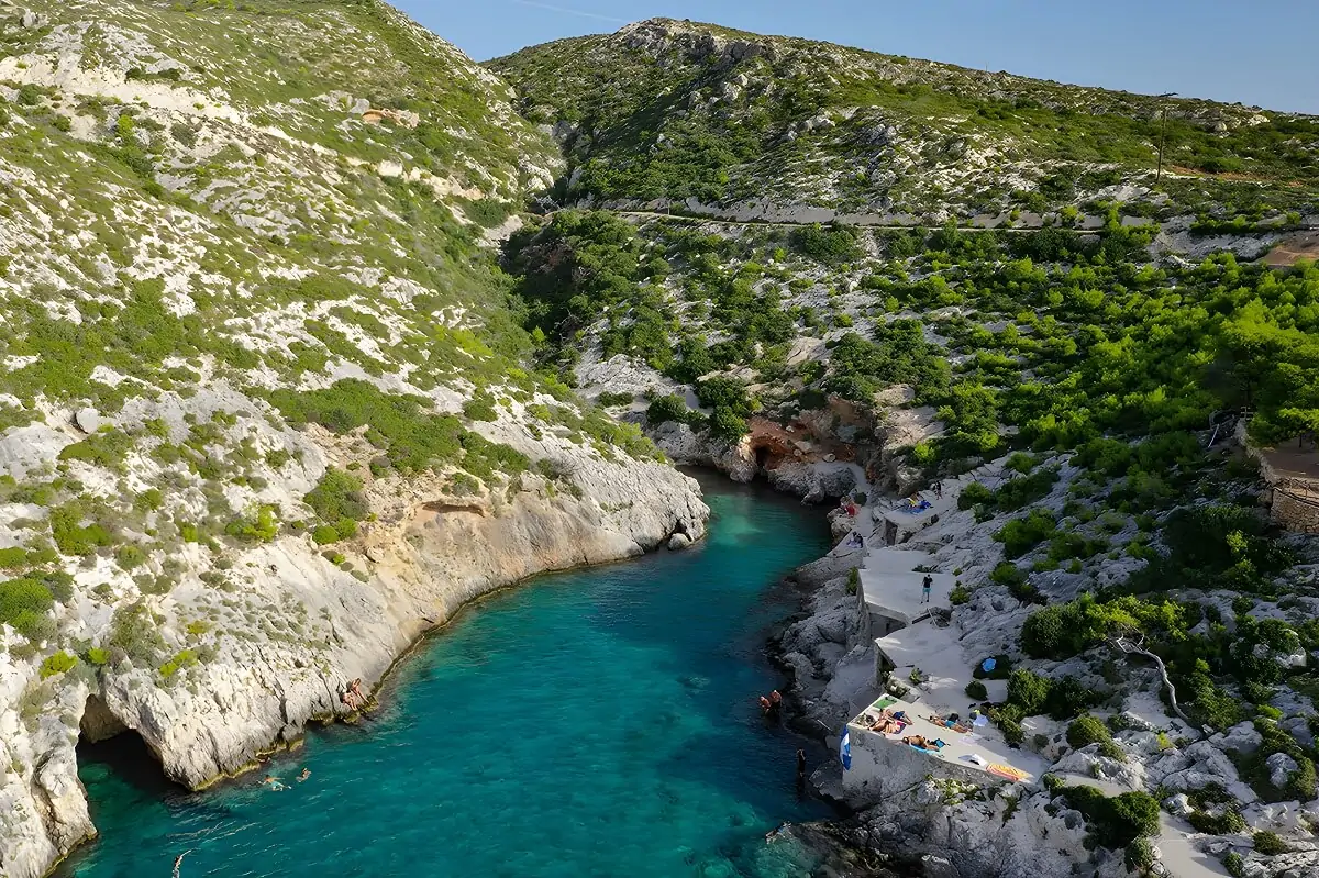 Plaża Limnionas na wyspie Zakynthos