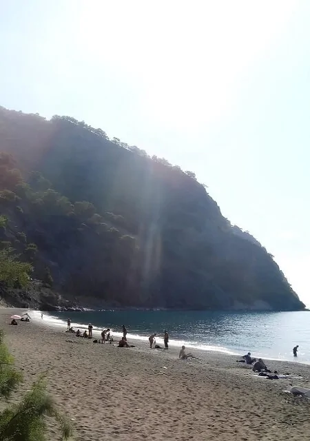 Plaża w wąwozie Samaria