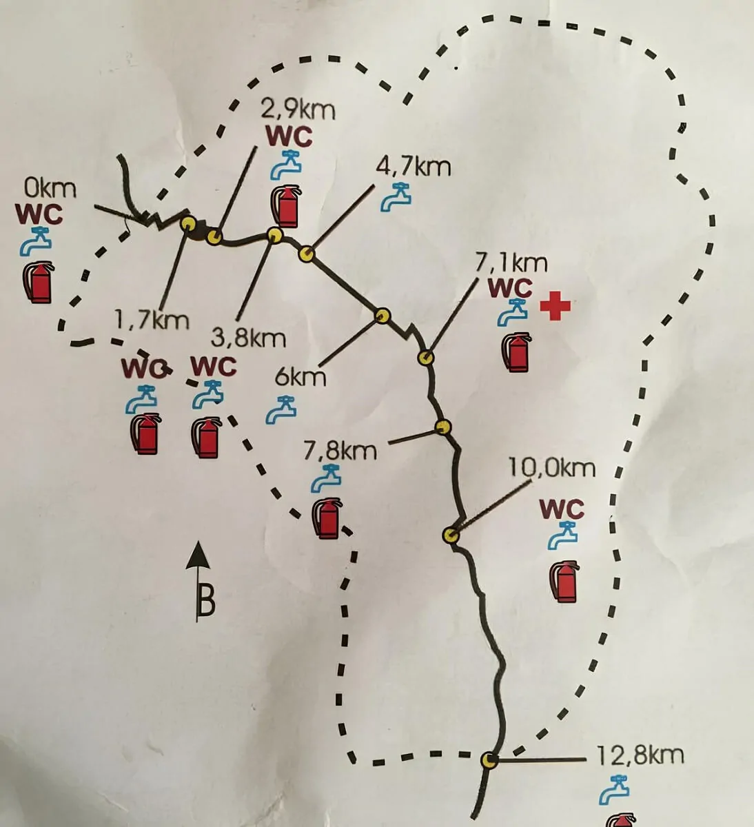 Mapa wąwozu Samaria